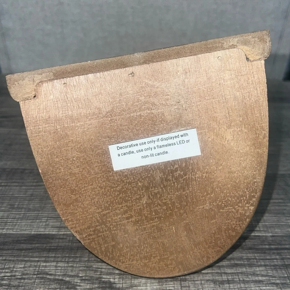 Cathedral Wood Wall Sconce About 14 Inches x 6 Inches